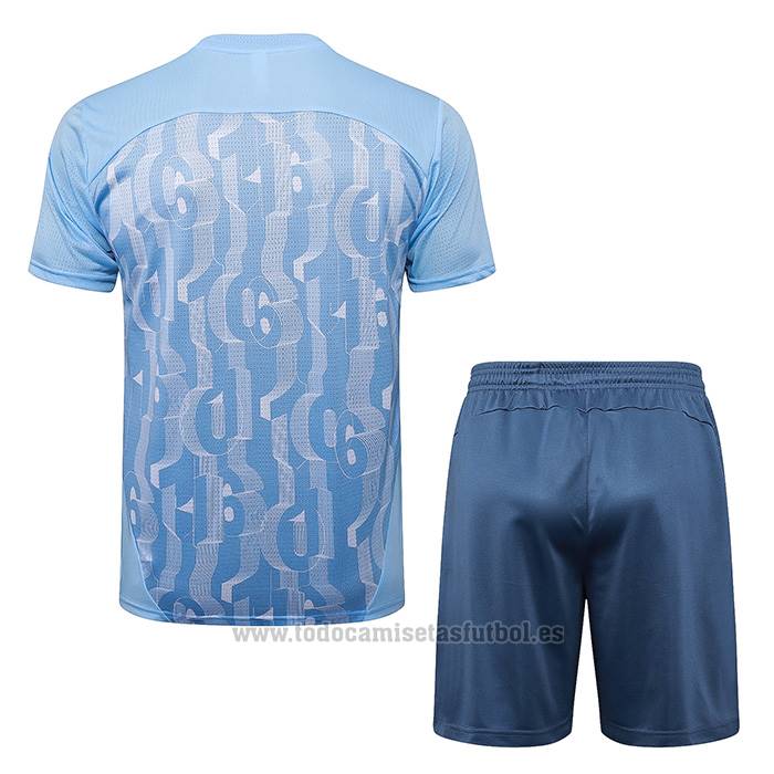 Chandal del Manchester City Manga Corta 2024-2025 Azul - Pantalon Corto